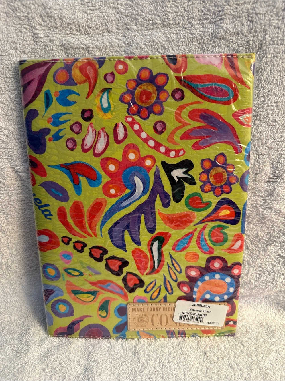 Consuela (Limon) Colorful Paisley Composition Notebook